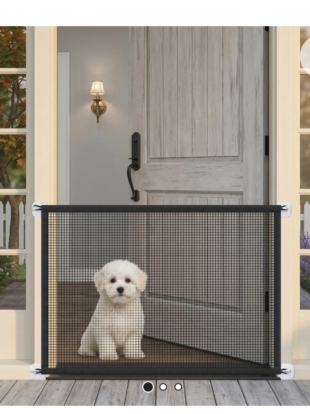 Unbranded Gray Pet barrier Travel Gate with sticky Hooks - Gray